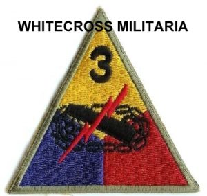 WW2 Repro Insignia, 3rd Armored Division repro Patch, WW2 Daggers, WW2 Clothing, WW2 Uniforms, WW2 German Visor Caps, World War 2 Insignia, WW2 Panzer Wrap Repro, WW2 American Repr Uniform, WW2 Militaria, WW2 Reproduction Militaria, WW2 Merchandise