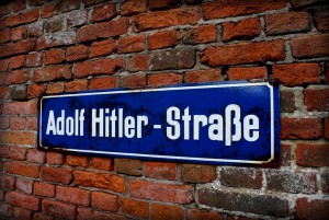Adolf Hitler Strasse WW2 Steel Road Sign