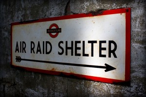 Air Raid Shelter WW2 Road Sign