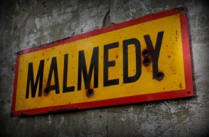 Malmedy Town WW2 sign