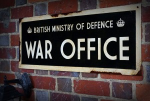 war office road sign